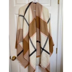 Checked Poncho